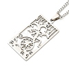 Non-Tarnish 304 Stainless Steel Pendant Necklaces NJEW-L118-02P-04-1