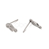 304 Stainless Steel Stud Earring Findings SA-CBAAD0D-10P-2