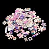 Rainbow Iridescent PVC Paillette/Sequins Beads & Links & Pendants PVC-C001-01G-2