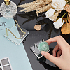 Square Clear Acrylic Base Stainless Steel Arm Mineral Specimens Display Easel Stands ODIS-WH0043-27P-3