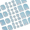 140Pcs 7 Styles Castle Theme Paper Hair Clip Display Cards CDIS-NB0001-38-7
