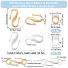 CREATCABIN 60Pcs 2 Color Brass S Hook Clasps KK-CN0002-84-2