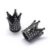 Rack Plating Brass Cubic Zirconia Beads ZIRC-S034-02B-2