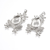 Alloy Pendant Cabochon Open Back Settings X-PALLOY-K099-09P-1