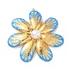 304 Stainless Steel Enamel Big Pendants STAS-L026-05G-1