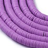 Flat Round Handmade Polymer Clay Beads CLAY-R067-8.0mm-01-2