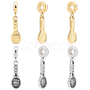 6Pcs 2 Colors 304 Stainless Steel European Dangle Charms STAS-UN0039-47-1