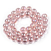 Electroplate Transparent Glass Beads Strands GLAA-T032-T10mm-AB10-2