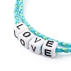 Two Loops Cotton Cord Warp Bracelets BJEW-JB06465-01-2