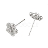 SHEGRACE Brass Micro Pave Cubic Zirconia Stud Earrings XGRQ4N068-711P-2