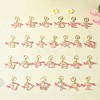 Letter A~Z Transparent Glitter Resin Pendant Keychains KEYC-FZ00024-21-7