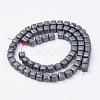 Non-magnetic Synthetic Hematite Beads Strands G-F396-35-6x6mm-2