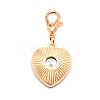 Heart Glass Pendant Decorations HJEW-WH0036-19D-2