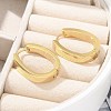 304 Stainless Steel Oval Hoop Earrings for Women EJEW-C096-66G-4