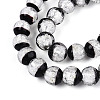Luminous Handmade Lampwork Silver Foil Beads Strand FOIL-N029-03F-3