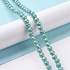 Electroplate Opaque Solid Color Glass Beads Strands X-GLAA-E036-10A-2