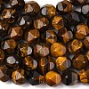 Faceted Natural Tiger Eye Beads Strands G-K066-01-8mm-2