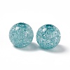 Transparent Crackle Acrylic Bead OACR-H019-02-4