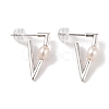 Anti-Tarnish Sterling Silver Stud Earrings EJEW-C087-11A-P-1