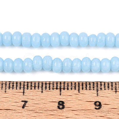 Opaque Solid Color Glass Beads Strands GLAA-ZX008-4mm-18J-1