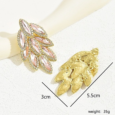 Real 18K Gold Plated 201 Stainless Steel Stud Earrings CS0500-1-1
