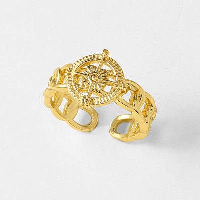Ocean Brass Cuff Open Rings WGF4C63-01-1