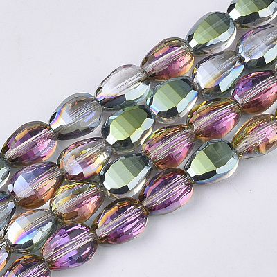 Translucent Electroplate Glass Beads Strands EGLA-T020-03A-1