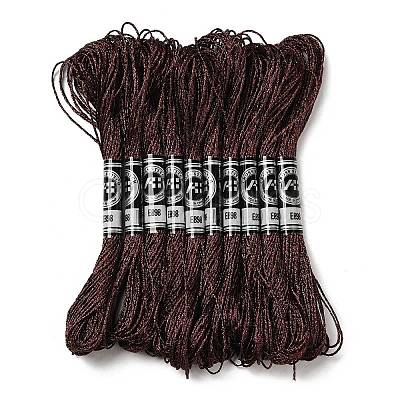 10 Skeins 12-Ply Metallic Polyester Embroidery Floss OCOR-Q057-A10-1