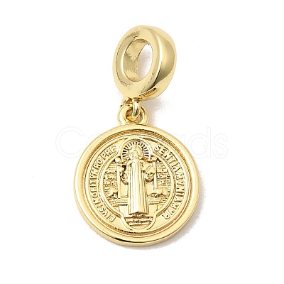 Brass European Dangle Charms KK-A296-35G-1