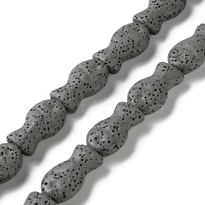 Fish Dyed Natural Lava Rock Beads Strands G-O126-01A-11-1