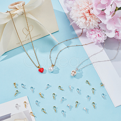120Pcs 2 Colors Brass Peg Bails Pendants KK-WR0001-58-1