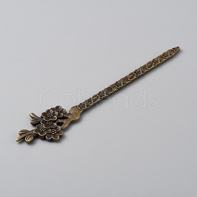 Alloy Plum Bossom Hair Sticks MRMJ-WH0077-100J-AB-1