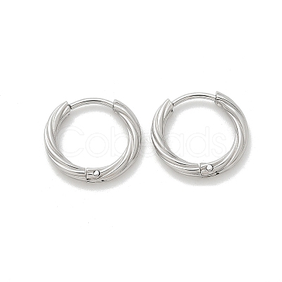 304 Stainless Steel Twist Hoop Earrings for Women EJEW-A130-02A-P-1