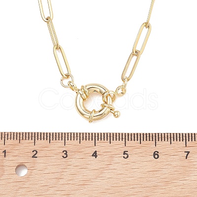 304 Stainless Steel Paperclip Chain Necklaces for Women NJEW-JN06034-01-1