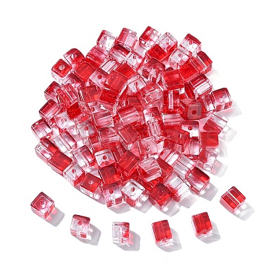 100Pcs Baking Paint Transparent Glass Beads DGLA-YW0001-35C-1