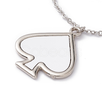 Sublimation Blank Aluminum Pendant Necklace NJEW-E020-02P-01-1