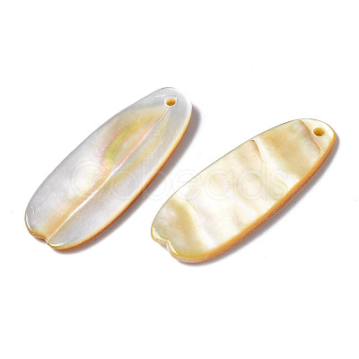 Natural Yellow Shell Pendants SHEL-N026-160B-1