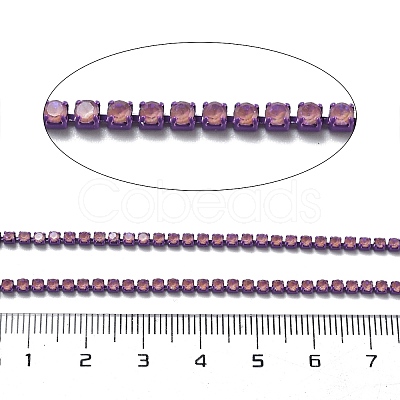 Iron Rhinestone Glass Cup Chain CH-U001-01V-1