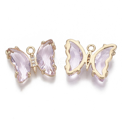 Glass Pendants GLAA-T021-24G-1