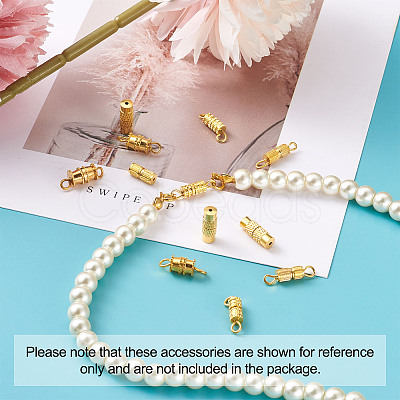 PandaHall Jewelry Brass Screw Clasps KK-PJ0001-03G-1