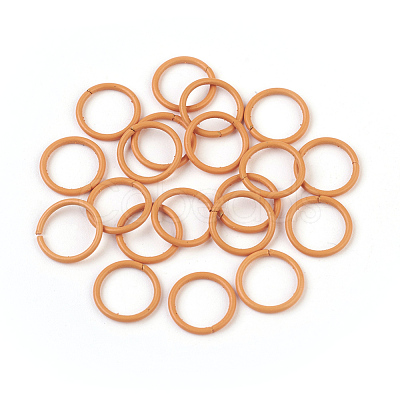 Spray Painted Iron Open Jump Rings X-IFIN-F149-B03-1