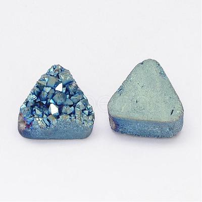 Electroplated Natural Druzy Quartz Crystal Beads G-G888-04-1