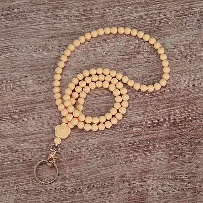 Rose Silicone ID Card Neck Strap Card Holder NJEW-SW00028-05-1