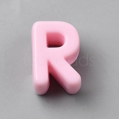 Acrylic European Beads OACR-WH0050-09R-1