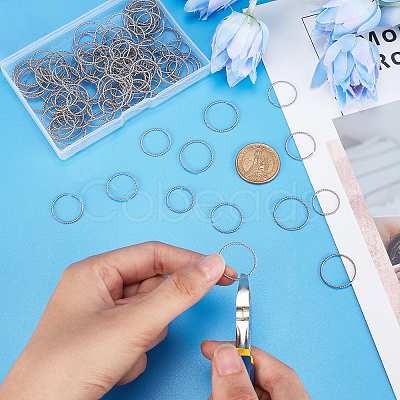 150Pcs 3 Styles 304 Stainless Steel Open Jump Rings STAS-DC0009-05-1