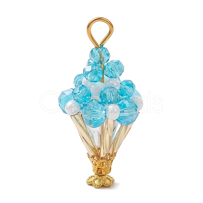 Glass Pendants PALLOY-MZ01302-01-1