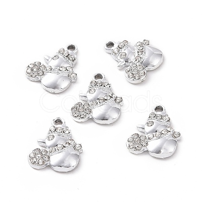 Alloy Crystal Rhinestone Pendants ALRI-C008-40P-1