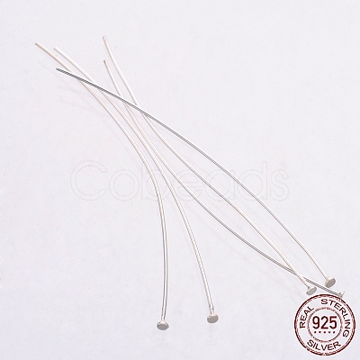 925 Sterling Silver Flat Head Pins STER-K017-50mm-S-1