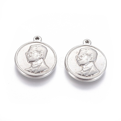 Non-Tarnish 201 Stainless Steel Pendants STAS-L232-031P-1