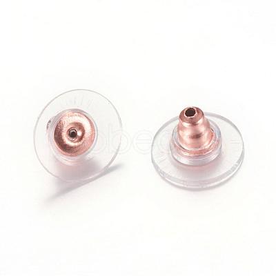 304 Stainless Steel Bullet Clutch Earring Backs STAS-T004-10RG-1